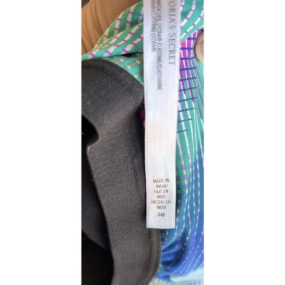 Victorias Secret VSX Womens Sports Bra 34D Knockout Double Bra Racerback Zipper - Picture 6 of 9